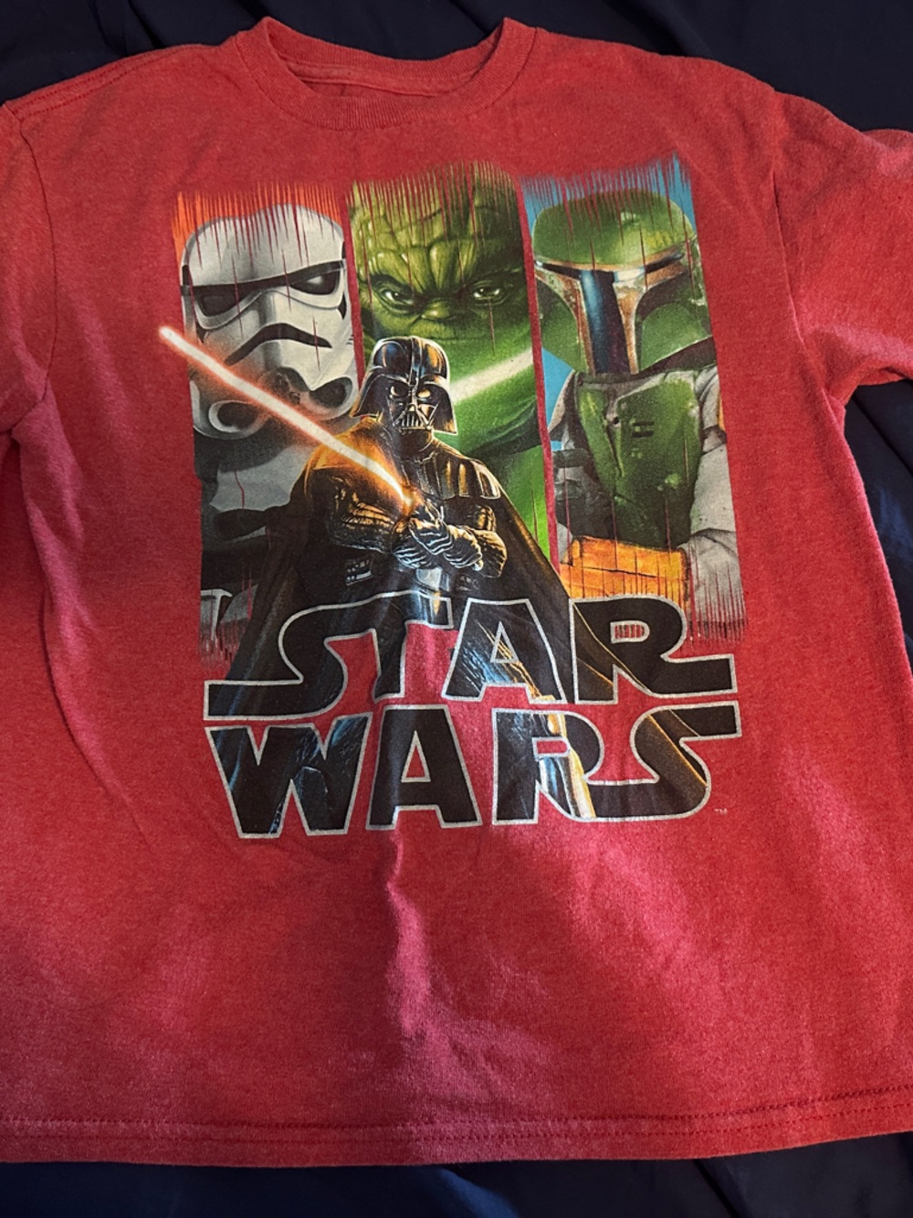 Star Wars Red Kids Graphic Tee with Character Panel